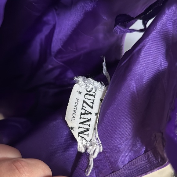 Royal Purple ruffle dress vintage retro - Picture 3 of 3